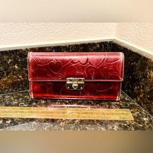 Lovcat Red Heart Embossed Women's Wallet